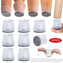 10PCS Chair Leg Floor Protector Furniture Table Feet Cover Silicone Cap Pads Cap
