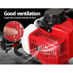 Petrol Powered Post Hole Digger Motor Only Red Heavy Duty Earth Auger Engine