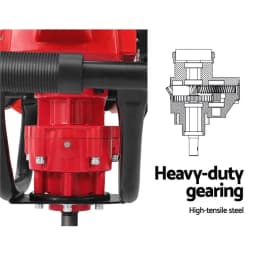 Petrol Powered Post Hole Digger Motor Only Red Heavy Duty Earth Auger Engine