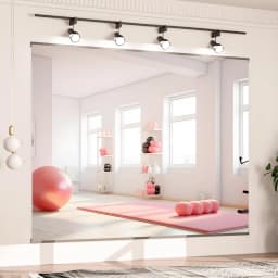 141*60cm 3PCS Full Length Gym Wall Mirrors – Shatterproof Tempered Glass, HD Clear Reflection, Scratch Resistant, Easy Mount Multi-Scene Mirror