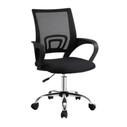 Ergonomic Mesh Office Chair Mid Back Black Adjustable Swivel Desk Chair with Lumbar Support Breathable Mesh Seat for Home and Work