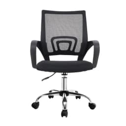 Ergonomic Mesh Office Chair Mid Back Black Adjustable Swivel Desk Chair with Lumbar Support Breathable Mesh Seat for Home and Work