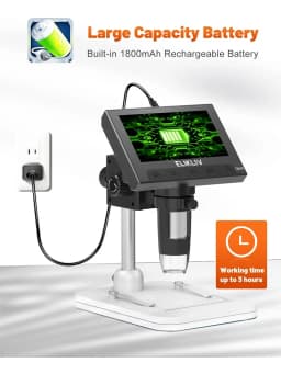 Elikliv EDM4 1000x LCD Digital Microscope 4.3" Microscope for Electronic soldering Repair Handheld microscope for PC Windows