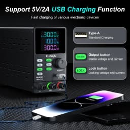 KUAIQU 300W Adjustable DC Power Supply 30V 10A 300V 1A 200V Voltage Regulator RS-232/USB Power Source M1~M4 OUTPUT Repair Tools