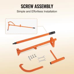 SucceBuy Timberjack 4-in-1 Heavy Duty Steel Log Lifter Multifunctional Log Roller Adjustable Cant Hook Log Jack for Rolling Logs