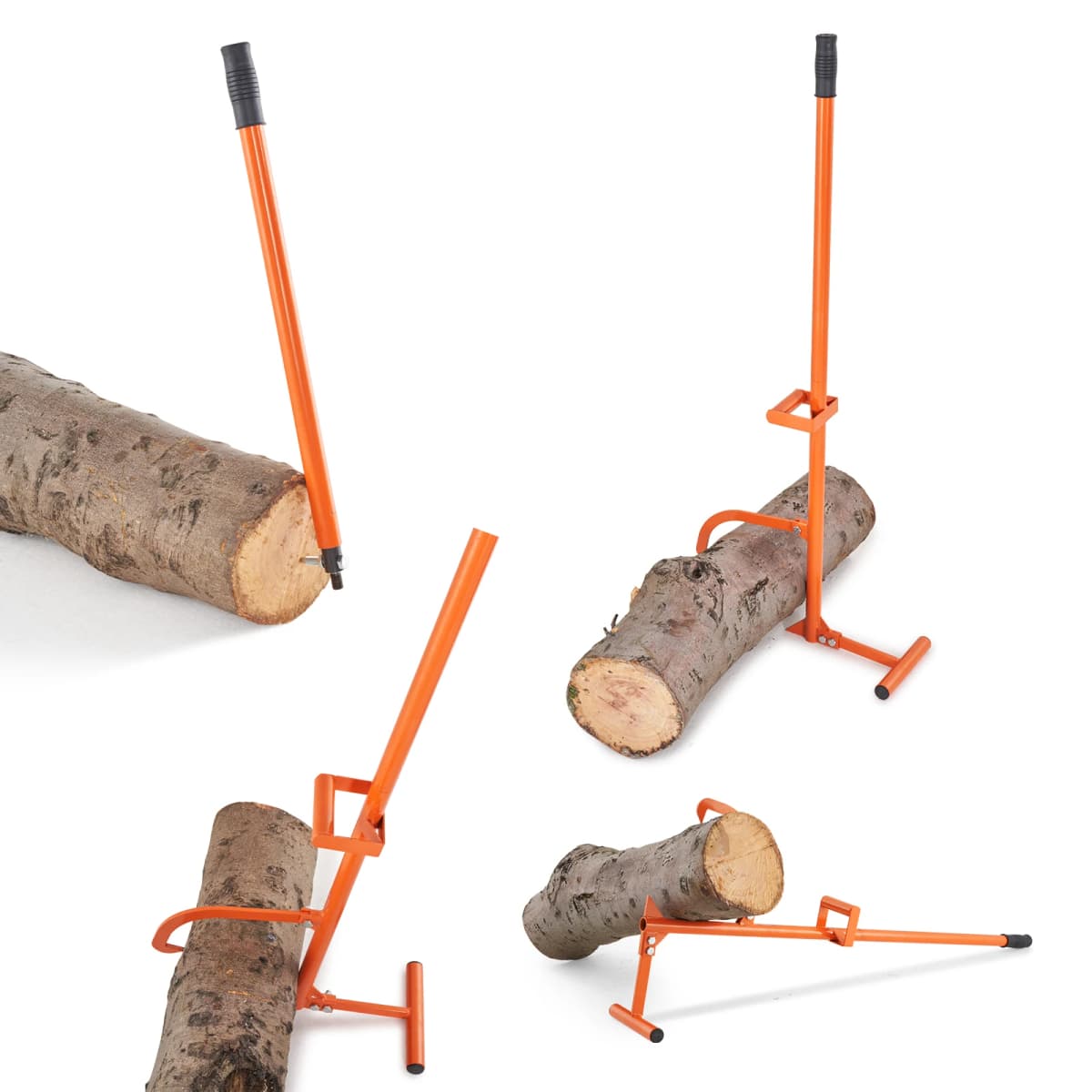 SucceBuy Timberjack 4-in-1 Heavy Duty Steel Log Lifter Multifunctional Log Roller Adjustable Cant Hook Log Jack for Rolling Logs