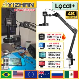 YIZHAN UHD 4K 30FPS Digital Microscope for Electronics IMX687 HDMI/Type-C Camera 150X Adjustable Lens Microscopio Tools Set
