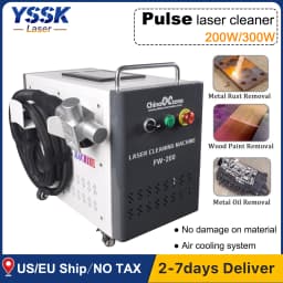 200W/300W Pulse Laser Cleaner Cleaning Machine F254+F160 both lens Air-cooled Laser Oil/Paint Rust Remove