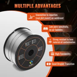 HITBOX ER5356 1.0mm Aluminum Welding Wire 0.5KG 1 Pound Spool Solid Aluminium Wire MIG Welding Accessories Fits Spool Gun MIG Welding Machines