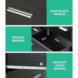 6 Drawer Chest of Drawers Modern Black Tall Storage Cabinet Bedroom Dresser Vertical Organizer for Clothes Home Furniture