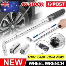 Extendable Car Wheel Brace Heavy Duty Nut Lug Wrench Sockets 17/19mm & 21/23mm