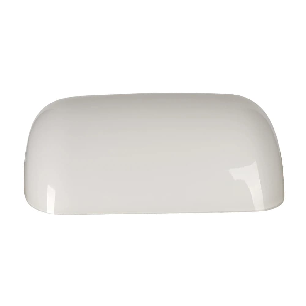 White Banker Glass Lampshade, Desk Lamp Replacement Cover("8.85 IN " L "5.11 IN" W "2.95 IN" H)