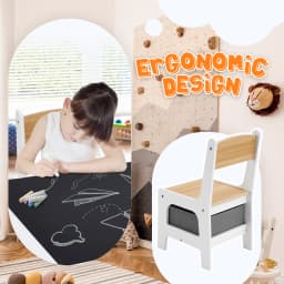 Kidbot 4 IN 1 Kids Table and Chairs Set Childrens Activity Centre Picnic Play Study Furniture Indoor Outdoor Drawing Art Gaming