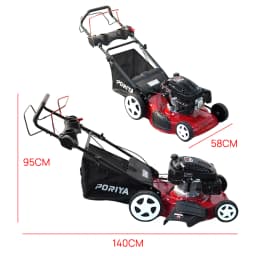 20" Self-Propelled Lawn Mower 220cc 4-Stroke Engine oil Push Lawnmower