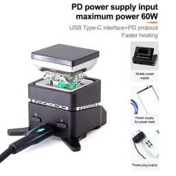Mhp30 Digital Display Adjustable Constant Temperature Heating Station Soldering Iron Welding Preheating Station New