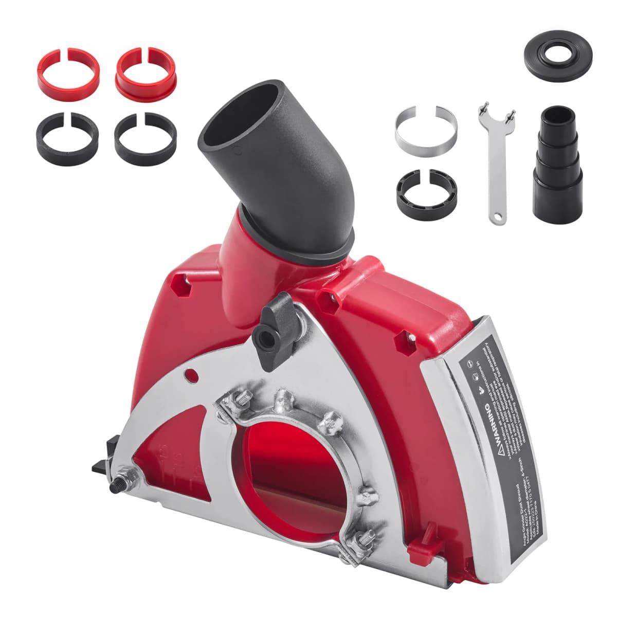SucceBuy Cutting Dust Shroud for Angle Grinders 4-5 in Angle Grinder Dust Shroud with 6 Clamping Washers for Concrete Wall Stone