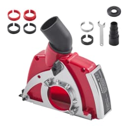 SucceBuy Cutting Dust Shroud for Angle Grinders 4-5 in Angle Grinder Dust Shroud with 6 Clamping Washers for Concrete Wall Stone