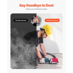 SucceBuy Cutting Dust Shroud for Angle Grinders 4-5 in Angle Grinder Dust Shroud with 6 Clamping Washers for Concrete Wall Stone