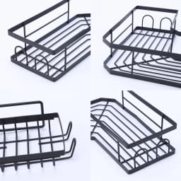 Shower Caddy Corner 3-Pack Adhesive Metal Shower Shelves with Soap Holder No Drilling Shower Organizer Corner for Dorm Renters Bathroom