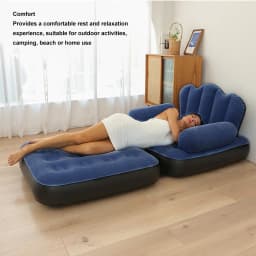 Inflatable Sofa Chair Dual Purpose Inflatable Sofa Chair Folding Inflatable Sofa Bed and Inflatable Chair for Indoor Outdoor