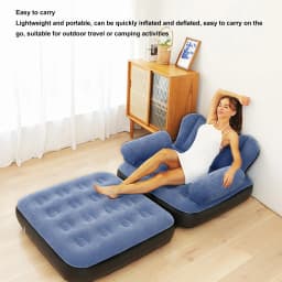 Inflatable Sofa Chair Dual Purpose Inflatable Sofa Chair Folding Inflatable Sofa Bed and Inflatable Chair for Indoor Outdoor
