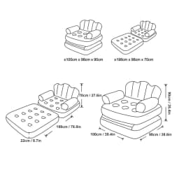 Inflatable Sofa Chair Dual Purpose Inflatable Sofa Chair Folding Inflatable Sofa Bed and Inflatable Chair for Indoor Outdoor