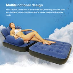 Inflatable Sofa Chair Dual Purpose Inflatable Sofa Chair Folding Inflatable Sofa Bed and Inflatable Chair for Indoor Outdoor