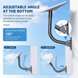 PORIYA Starlink Gen 3 Mounting Kit Outdoor 360° Adjustable Wall/Roof Iron Pole Mount