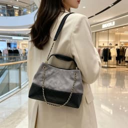 Women's Autumn Winter New Style Small Square Chain Tote Bag Commuter Basket Pattern Matching Color Briefcase Handbag Luxury bag