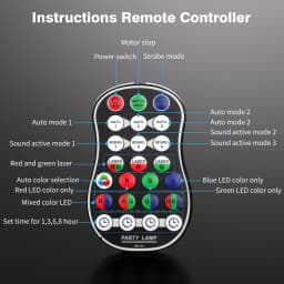 Datewink Mini USB DJ Disco Light + RGB LED Stage Lights Projector Without Battery With Suction Cup Remote Control For Party Club