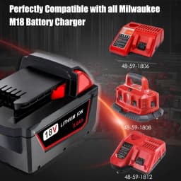 M-18 18V 5/8/9/12Ah Replacement Battery for Milwaukee, Low-Temp Resistant Fast Charge for Cordless Power Tool Battery Pin AU