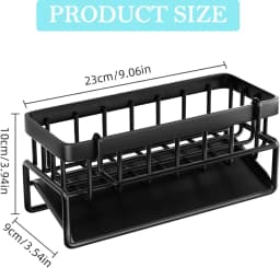 Kitchen Sink Caddy Organiser, Sponge Holder for Kitchen Sink with Self Draining Tray,Dish Soap Scrubber Brush Dishcloth Holder
