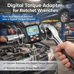 goyojo High Precision Digital Torque Wrench Adapter Torque Converter 1/2" 1/4", 3/8" Adapters for Automotive Repairs Power Tools DIY