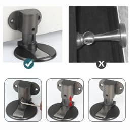 Magnetic Door Stopper Anti-Collision Adjustable Door Floor Stop Holder Catch
