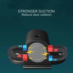 Magnetic Door Stopper Anti-Collision Adjustable Door Floor Stop Holder Catch