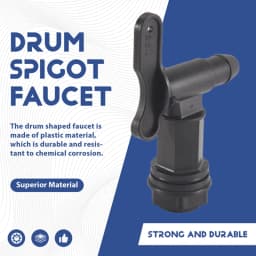 2 Set Drum Spigot Faucet Pail Taps With Gasket Plastic Construction Materials NPT Connection For Plastic Gallon Drums Durable