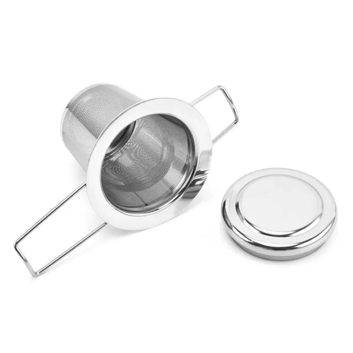 Customized Stainless Steel Tea Leach Folding Handle Tea Barrel Outdoor Portable Filter  Brewing Device
