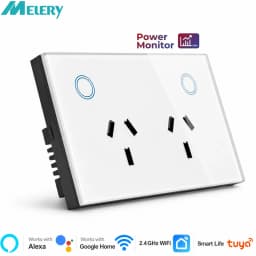 Melery Zigbee Tuya Smart AU Wall Socket Electrical Outlet Power Monitoring Touch Sensor Switch Wireless Remote Alexa Google Home