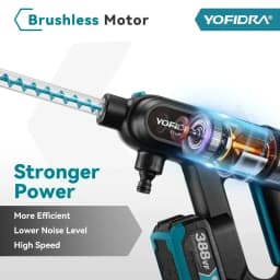 YOFIDRA 220Bar Brushless High Pressure Car Washer Gun 3 Gear Electric Washing Water Wash Spray Gun For Makita 21V Battery Pin