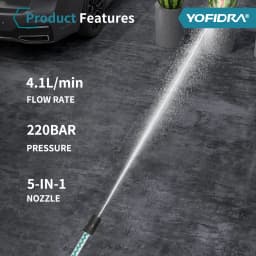YOFIDRA 220Bar Brushless High Pressure Car Washer Gun 3 Gear Electric Washing Water Wash Spray Gun For Makita 21V Battery Pin