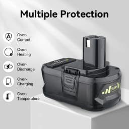 1/2/4 PCS 5.0Ah P108 Replace for Ryobi 18V Battery Pin for P102 P104 P107 P109 RB18L50 Cordless Power Tools with LED Indicator