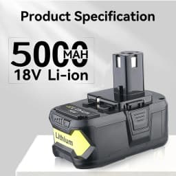 1/2/4 PCS 5.0Ah P108 Replace for Ryobi 18V Battery Pin for P102 P104 P107 P109 RB18L50 Cordless Power Tools with LED Indicator