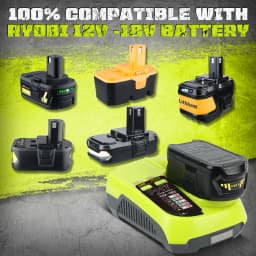 P117B 18V MAX Battery Charger Replace for Ryobi P102 P104 P105 P106 P108 Tool Battery pin