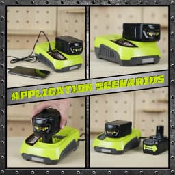 P117B 18V MAX Battery Charger Replace for Ryobi P102 P104 P105 P106 P108 Tool Battery pin