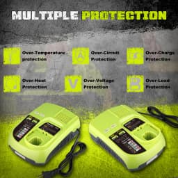 P117B 18V MAX Battery Charger Replace for Ryobi P102 P104 P105 P106 P108 Tool Battery pin