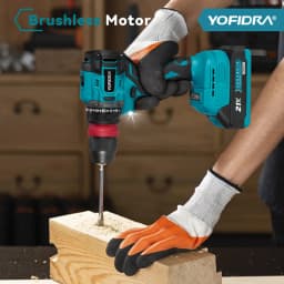 YOFIDRA 2 In 1 Brushless Electric Screwdriver Handheld Hexagonal Drill Screw Driver Home Power Tool Set For Makita Battery Pin