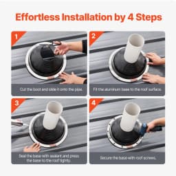 SucceBuy Roof Pipe Flashing Boots Fit Pipe OD 6"to11" Flexible EDPM Roofing Jack Pipe Flashing High Temp -67℉to 212℉ for Chimney