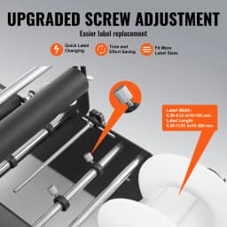 SucceBuy Manual Round Bottle Labeling Machine 15-20 pcs/min Adjustable Labeler for Bottles Dia 0.78-4.72 in (with Pressing Bar)