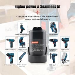 1/2/4Pcs 4.8Ah BAT411 Replace for Bosch 12V Li-ion Battery Pin Compatible with GBA12V30 BAT420 BAT411 BAT412 BAT413 Power Tools