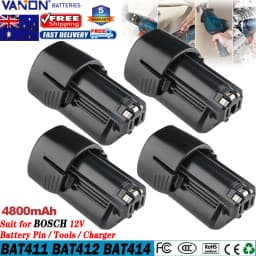 1/2/4Pcs 4.8Ah BAT411 Replace for Bosch 12V Li-ion Battery Pin Compatible with GBA12V30 BAT420 BAT411 BAT412 BAT413 Power Tools